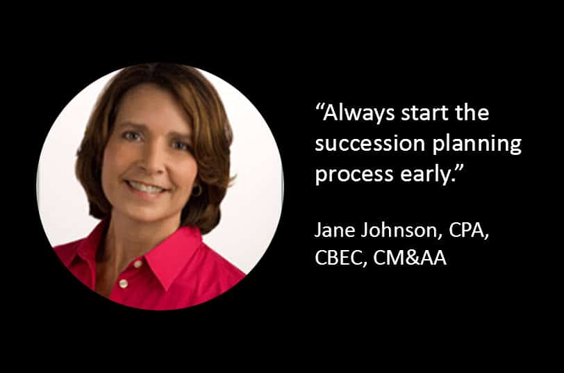 Jane Johnson Succession Planning